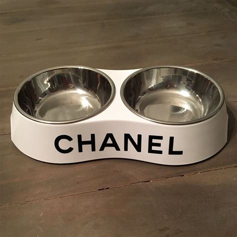 chanel dog food bowl